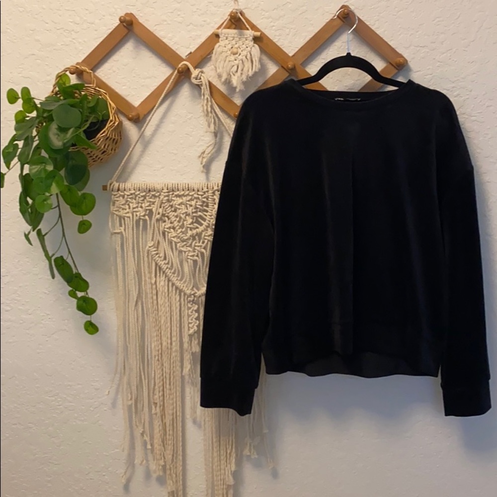 ZARA Velvet Sweatshirt